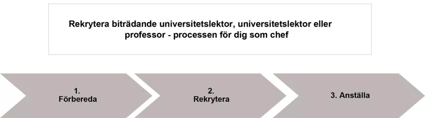 Bilden visar en processkarta över chefens rekryteringsprocess.